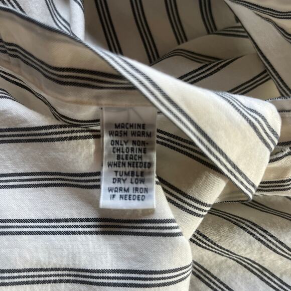 Ralph Lauren Shirt Mens XL Cream Striped Custom Fit Button Down Business Office - Picture 6 of 9